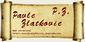 Pavle Zlatković vizit kartica
